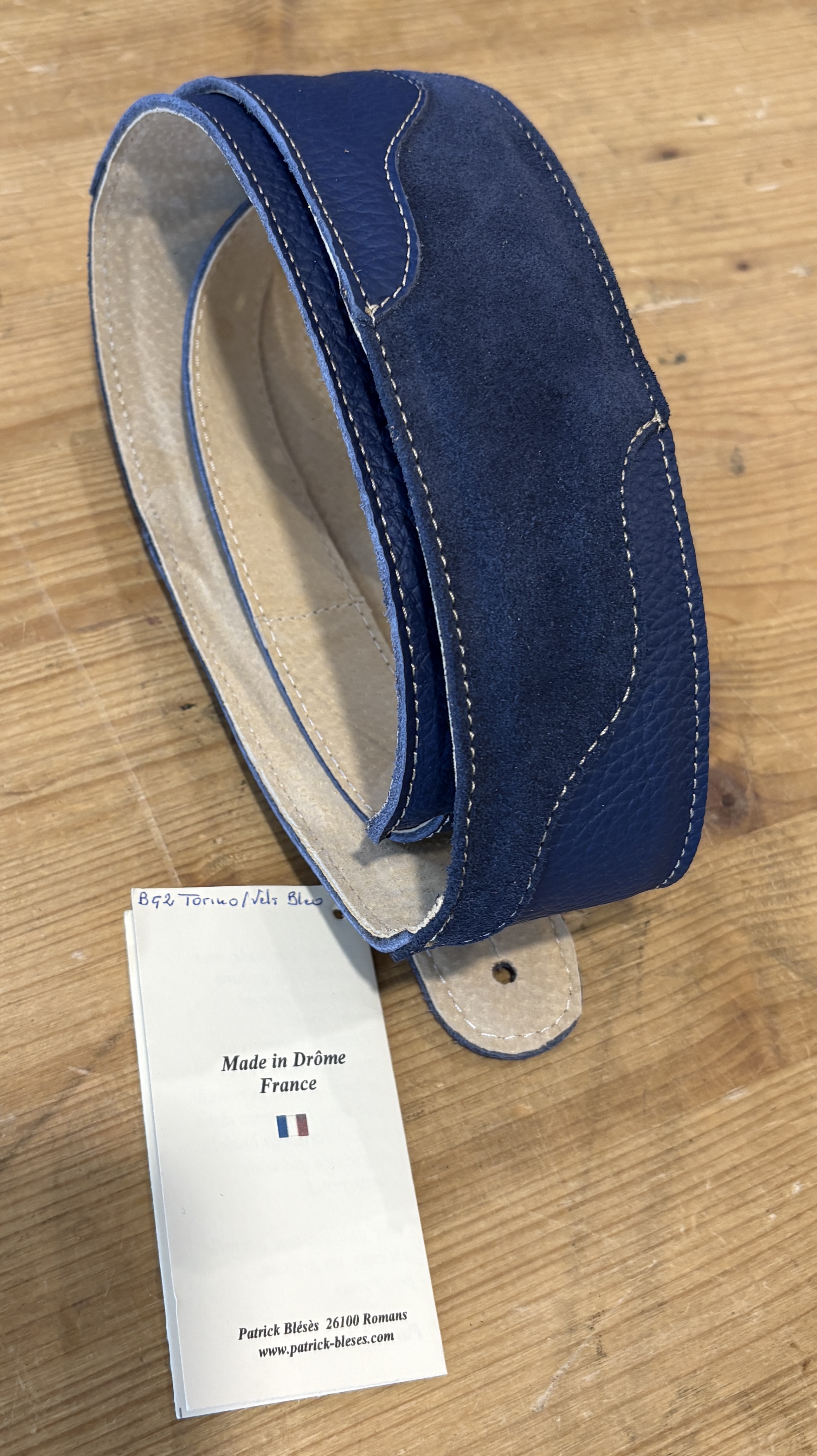 Sangle Patrick Bleses BG62 torino velours bleu