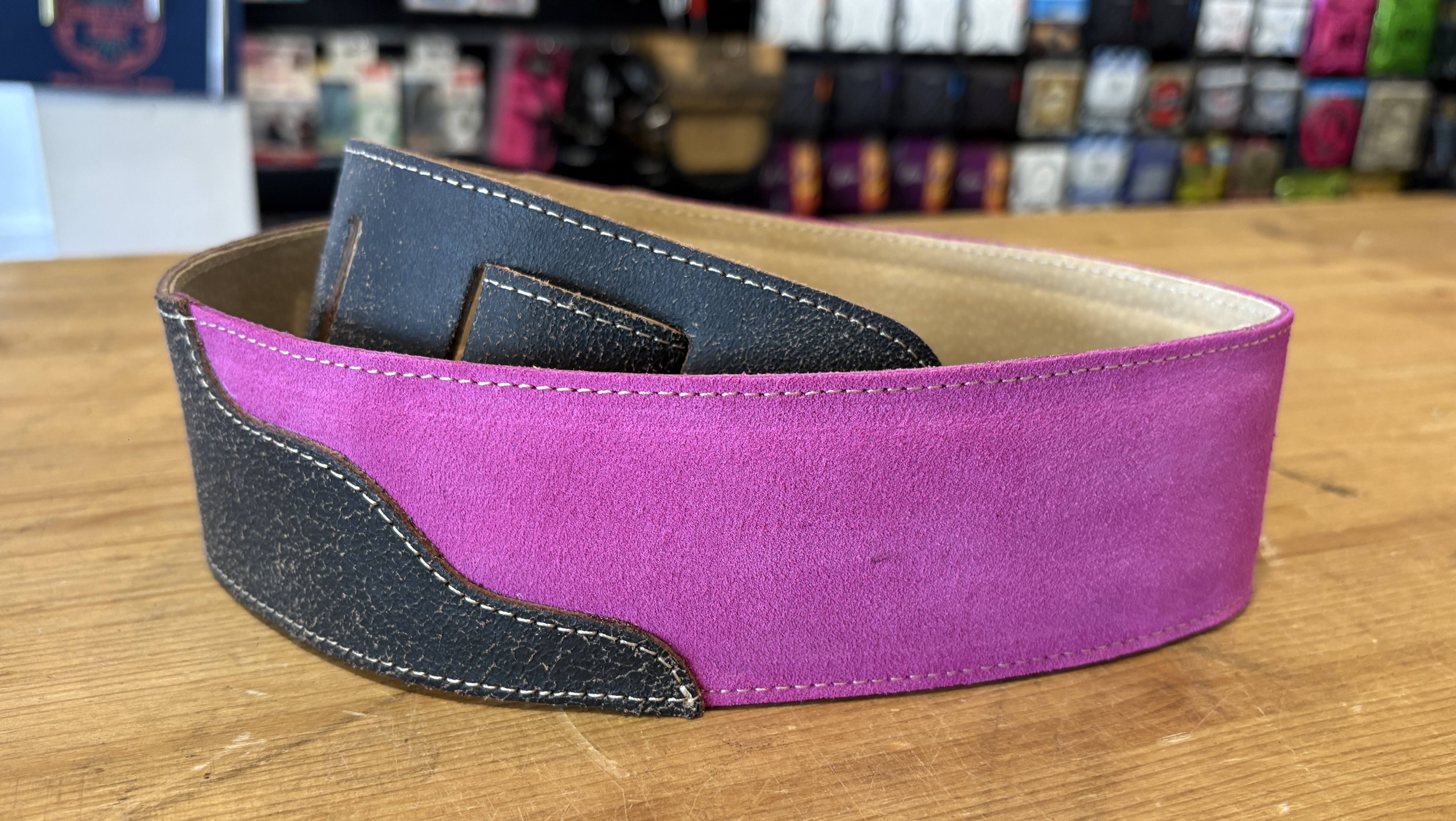 Sangle Patrick Bleses BG 79 Aviateur - Velours Rose
