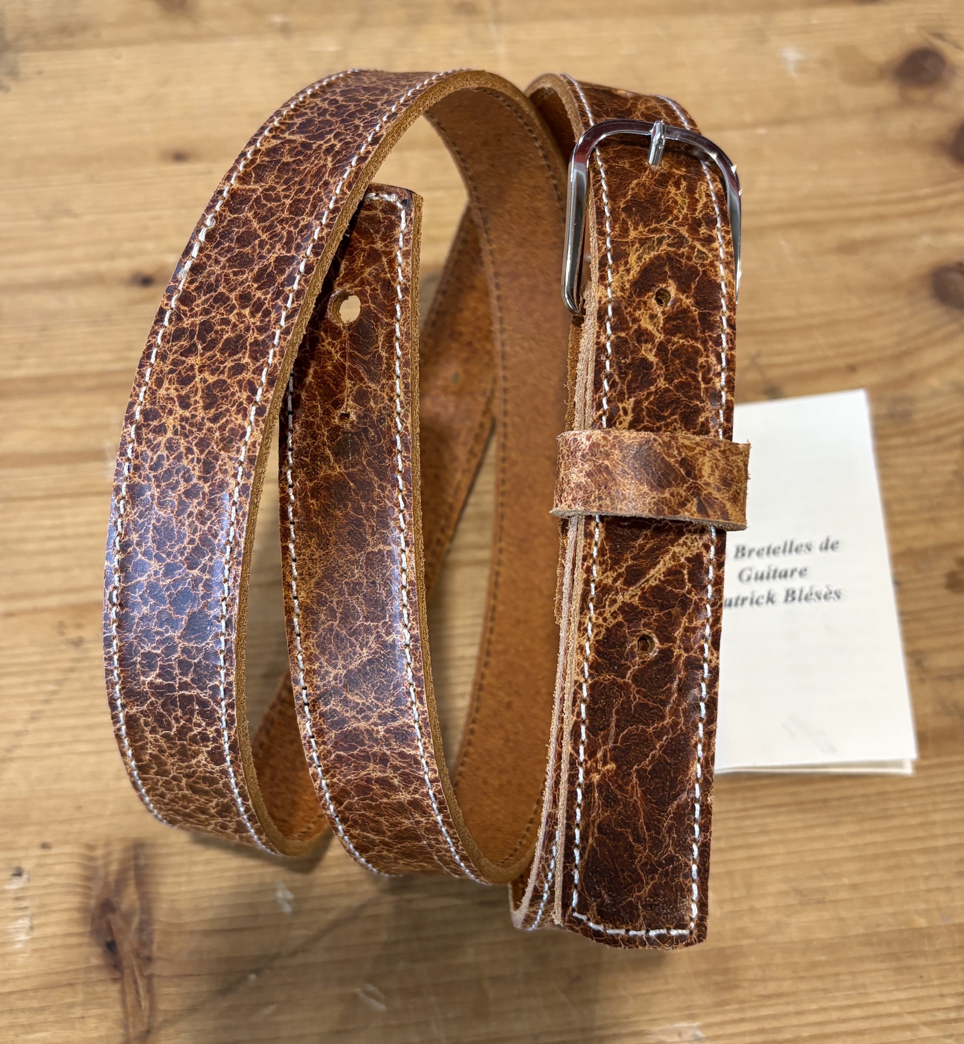 Sangle Fine Patrick Bleses BG 65 Ortex Cognac