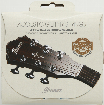 Cordes traitées Guitare acoustique Folk Ibanez Phosphor Bronze 11-52