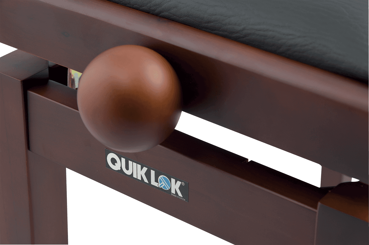 Banquette piano QUIKLOK PB100WNS Assise Similicuir H480 - 570 mm Acajou