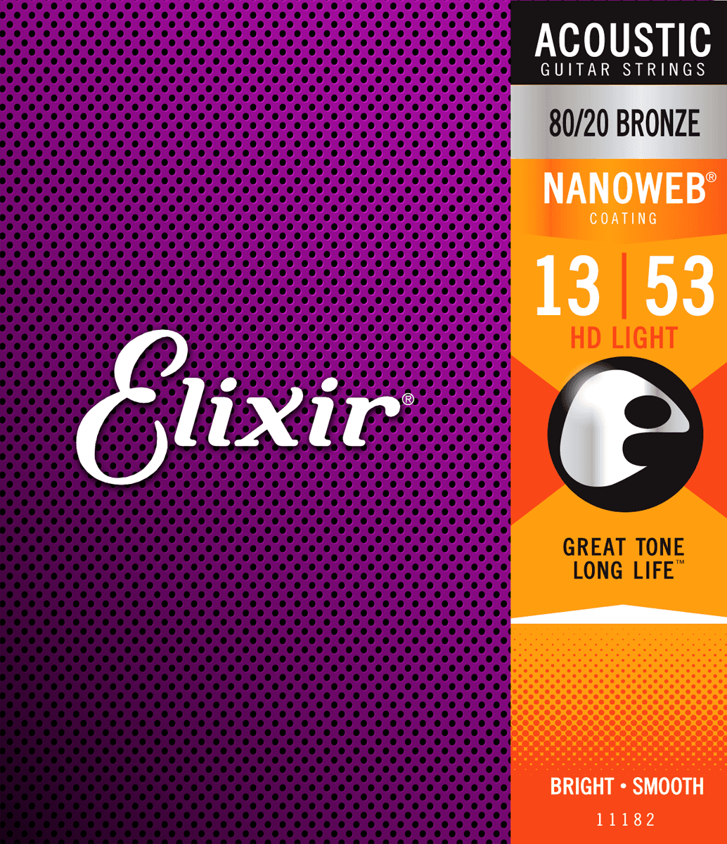 Cordes Elixir Nanoweb 80/20 Bronze HD Light 13-53