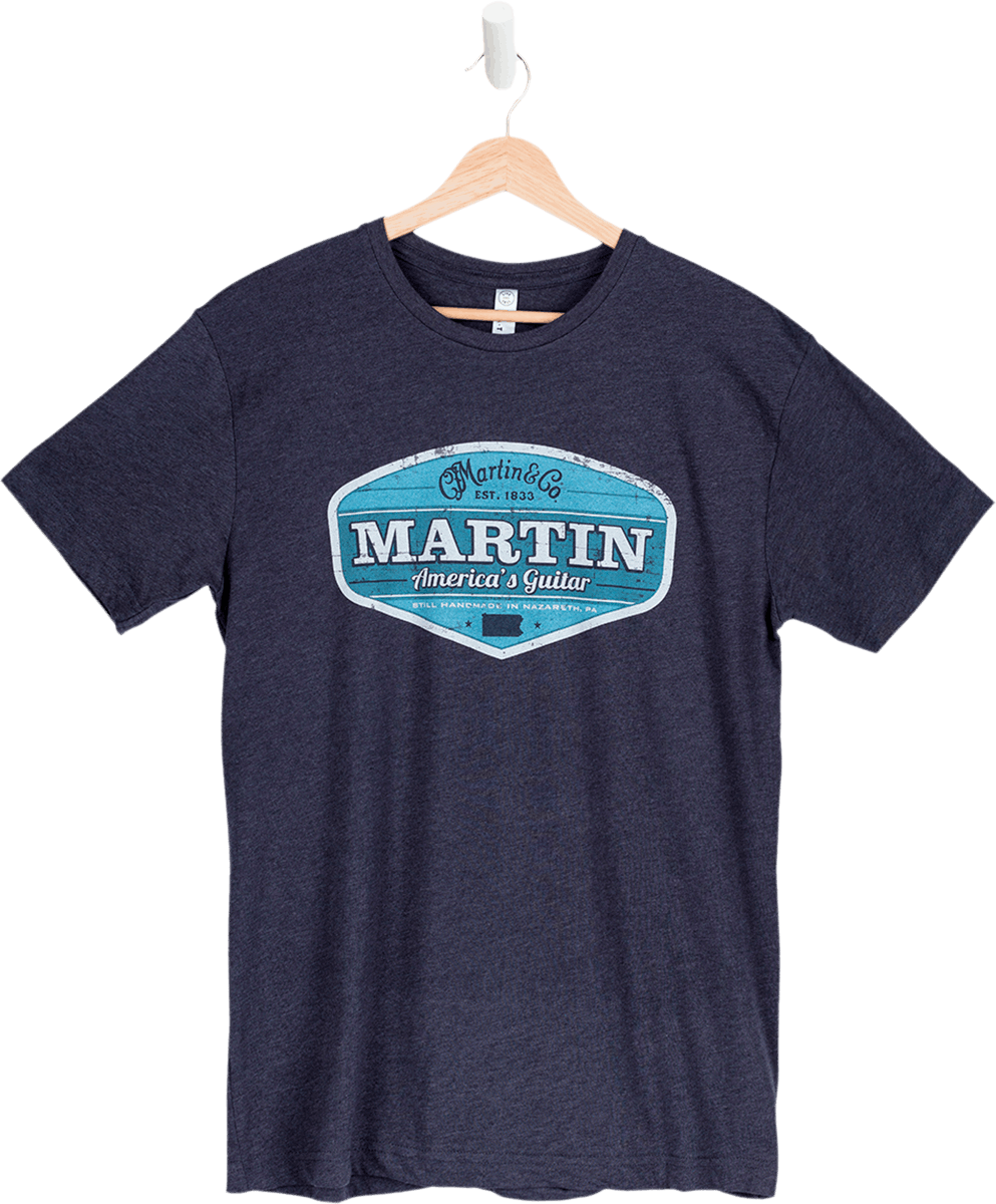 T SHIRT MARTIN RETRO AMERICA BLEU TAILLE L