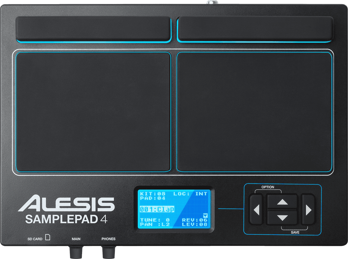 Multipad Alesis SAMPLEPAD-4 - 4 zones + lecteur de samples