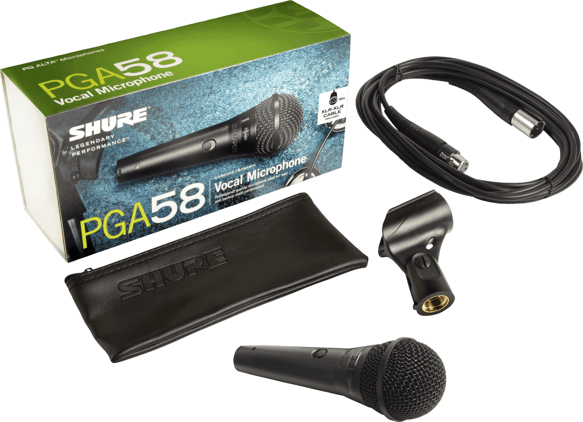 Micro SHURE PGA58 XLR Voix Dynamique cardioïde