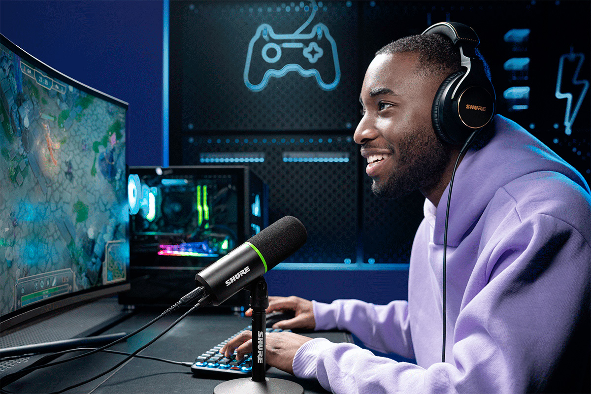 Micro SHURE MV6 Bureau / Podcast - Microphone de Gaming USB