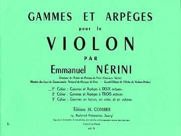 PARTITIONS NERINI gammes et arpeges pour le violon 1er cahier