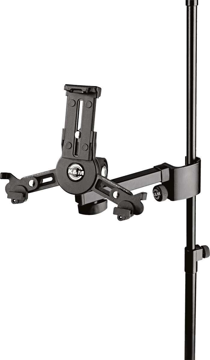 Support de tablette K&M - 19796 Fixation par serrage pour pied de micro
