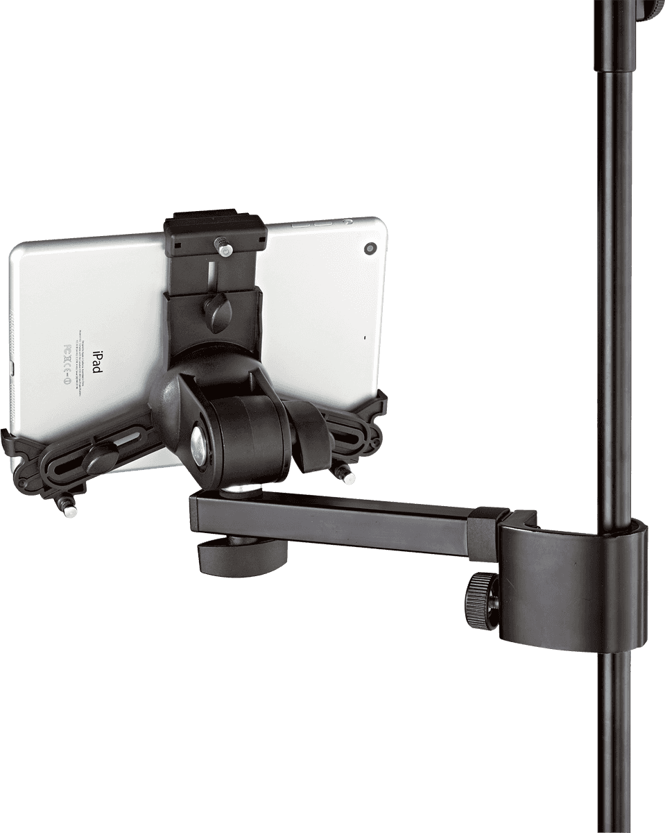 Support de tablette K&M - 19796 Fixation par serrage pour pied de micro