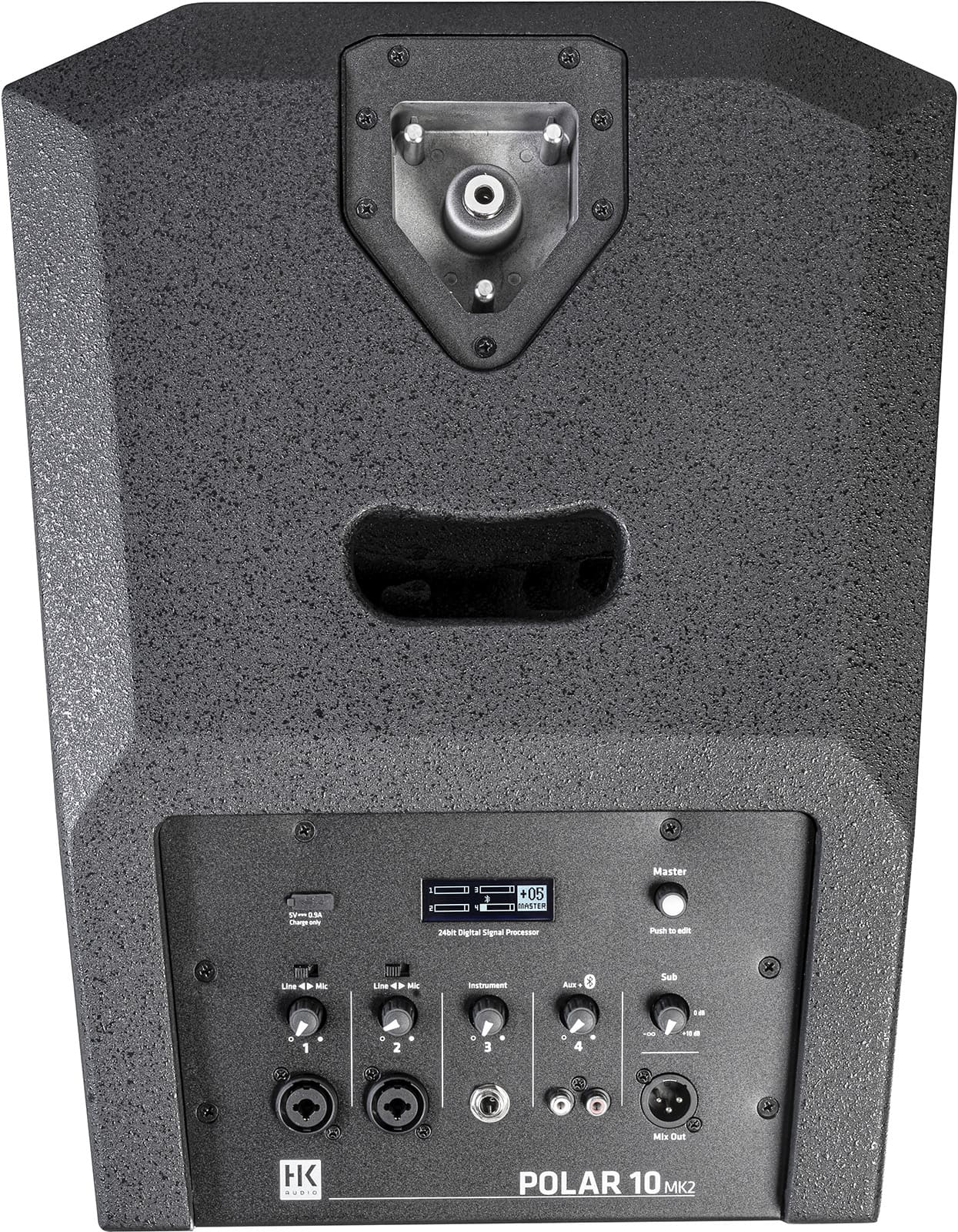 HK Audio Polar10 MK2 - Enceinte colonne amplifiée avec bluetooth TWS, mixeur + housses
