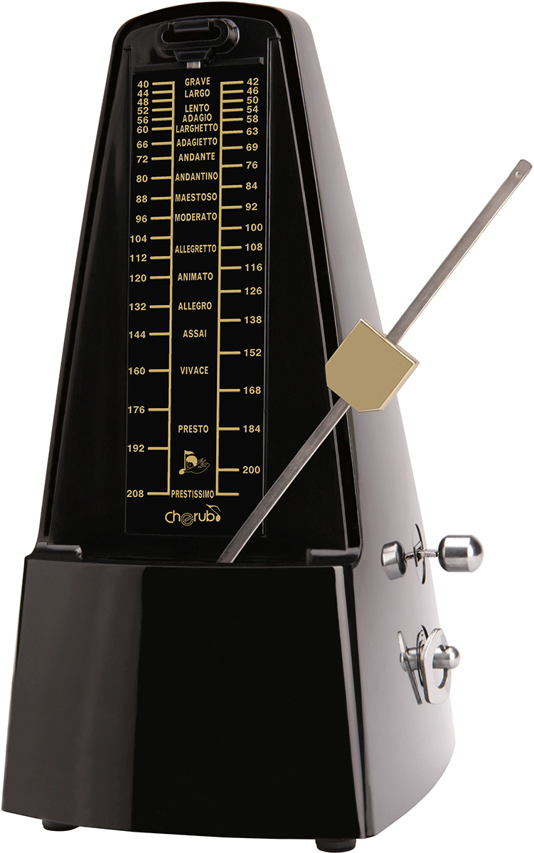 CHERUB WSM-330-BK - Métronome mécanique noir