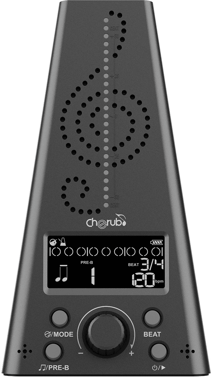 CHERUB WMT-230-BLK - Métronome / accordeur électronique - noir