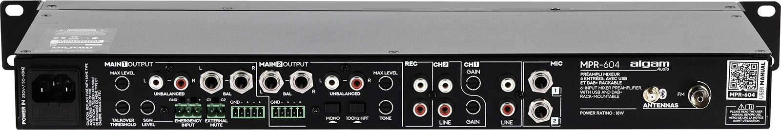 Preamp mixer ALGAM AUDIO MPR-604