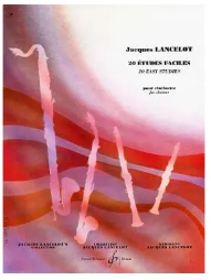PARTITION LANCELOT JACQUES 20 ETUDES FACILES CLARINETTE