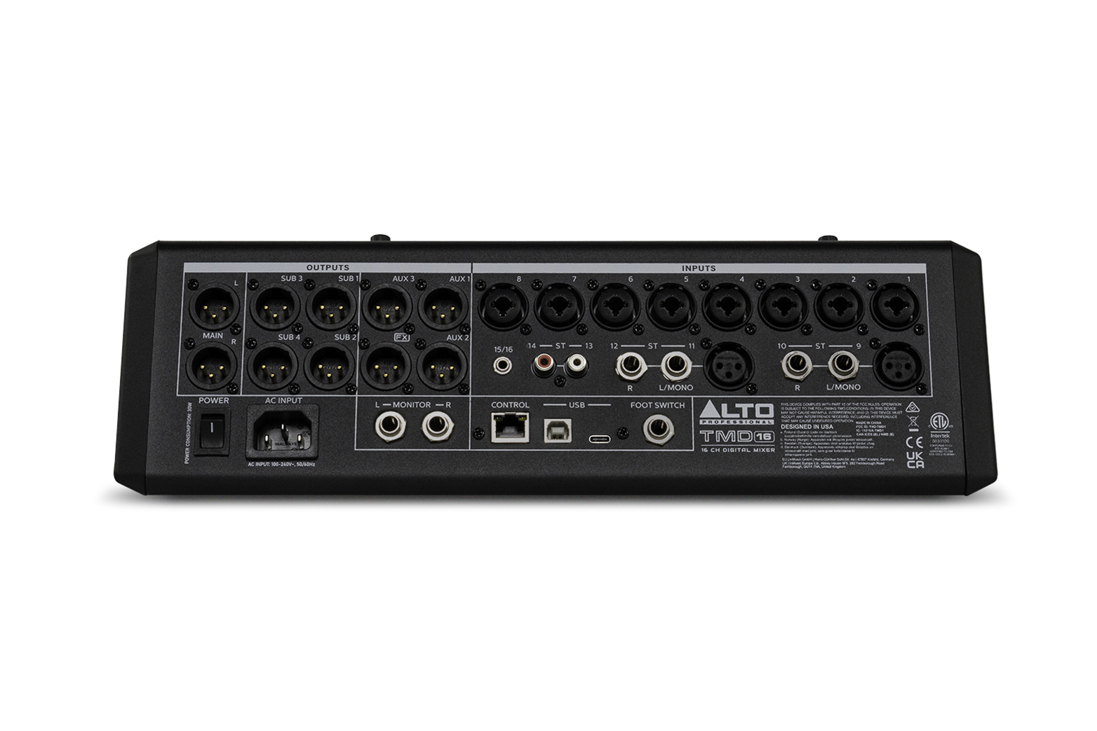 CONSOLE DE MIXAGE NUMERIQUE 16 CANAUX BT & USB - ALTO