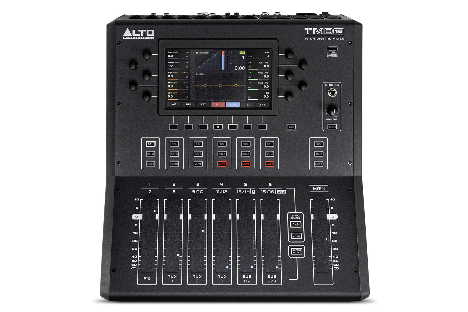CONSOLE DE MIXAGE NUMERIQUE 16 CANAUX BT & USB - ALTO
