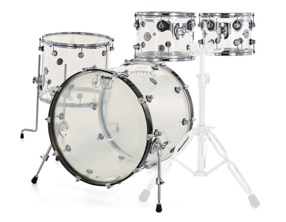 BATTERIE ACOUSTIQUE 4PCE 22P - DW DESIGN ACRYLIC