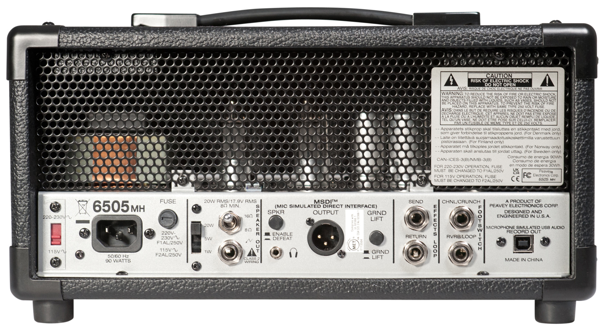 Tête d\'ampli Peavey 6505 MH - 20W Lampes