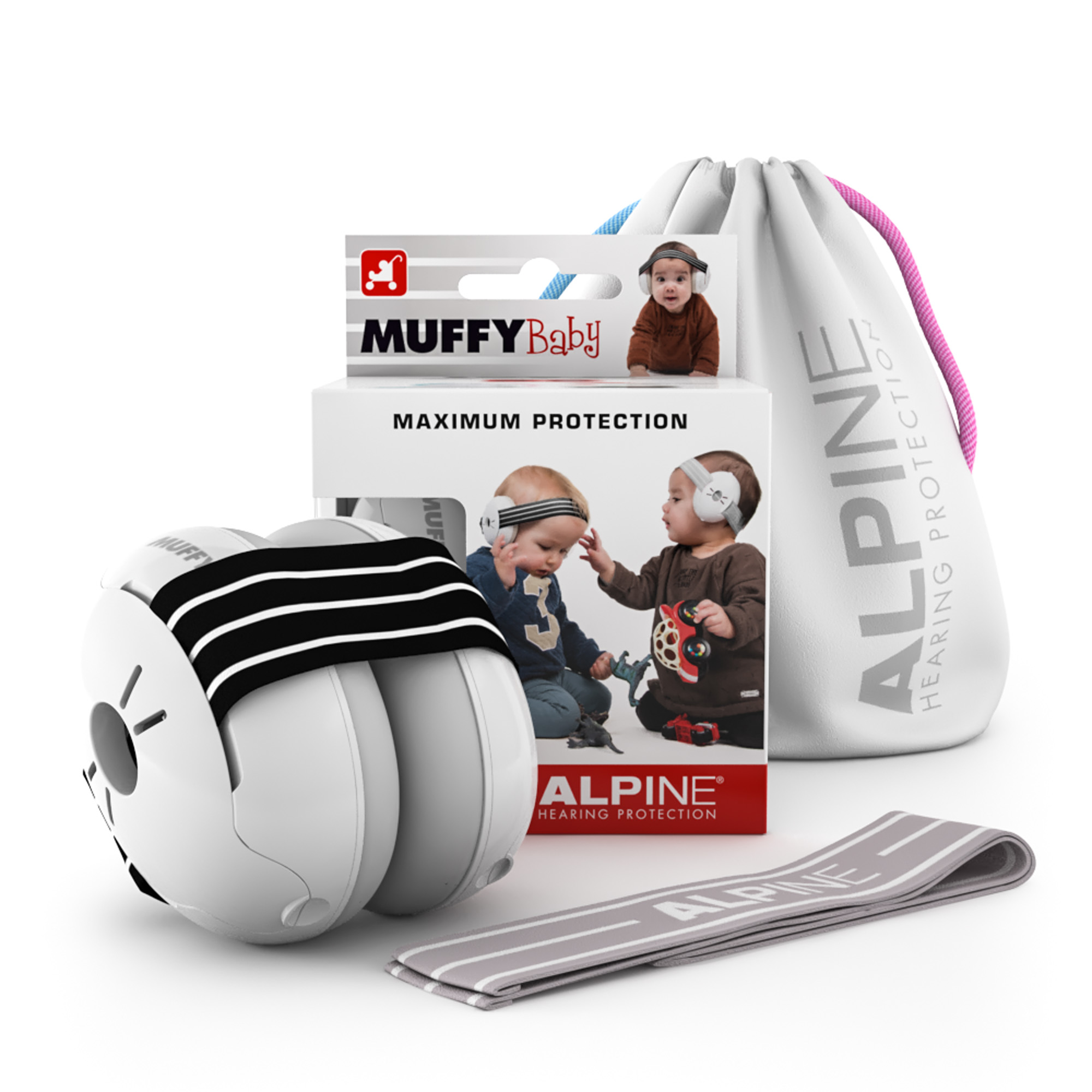 CASQUE REDUCTEUR DE BRUIT ALPINE MUFFY BABY NOIR