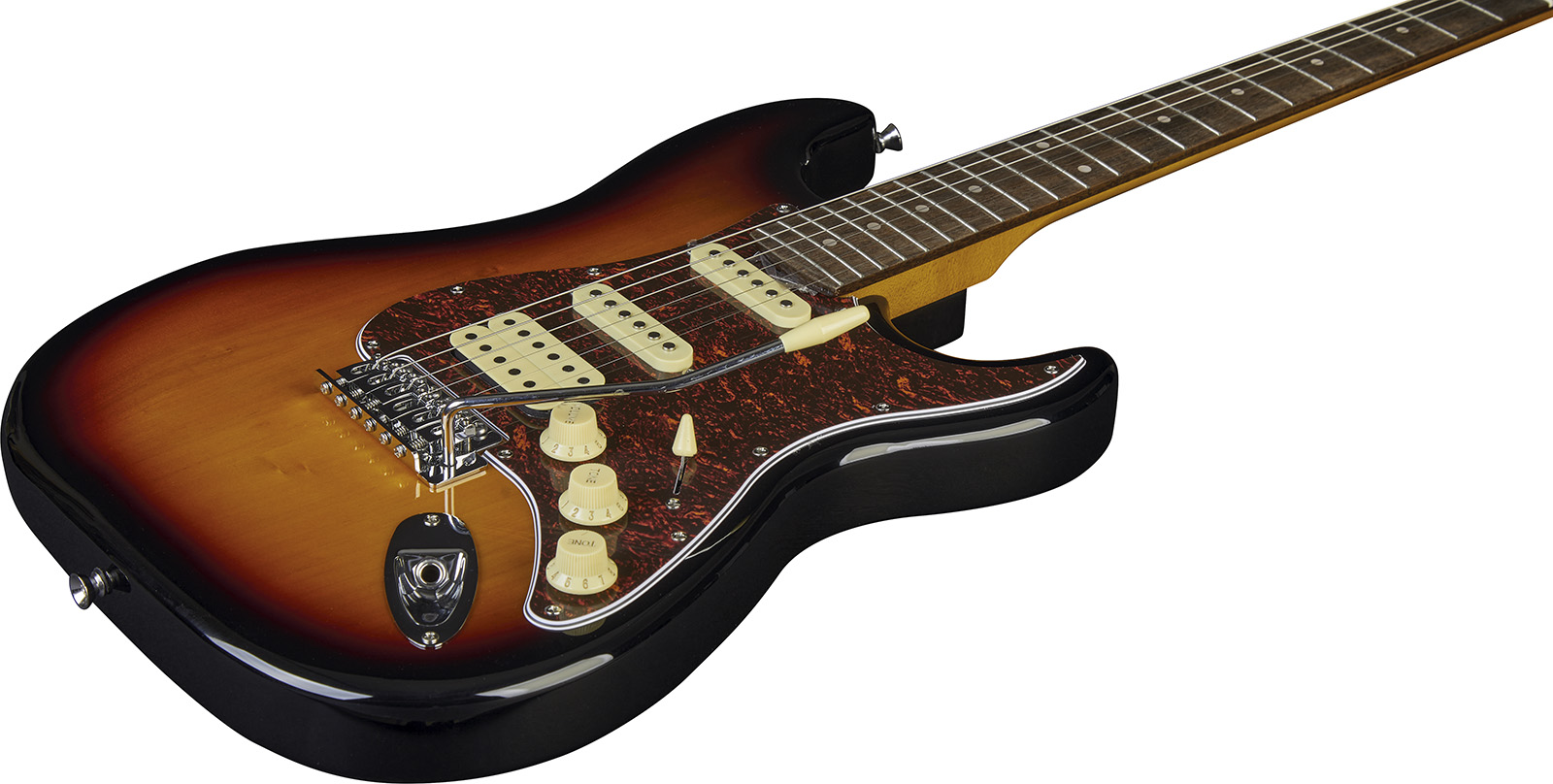 Guitare EKO ST350 SB - Type Strat Vintage HSS Sunburst