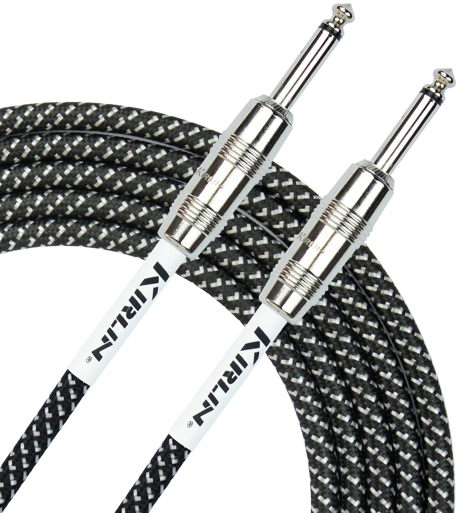 CABLE GUITARE KIRLIN 10M TRESSE JACK JACK NOIR