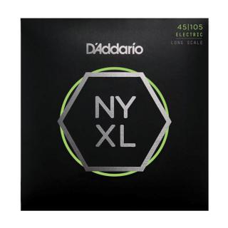 Cordes pour basse D'Addario NYXL45105 filet nickel, aiguës Light / graves Medium, 45-105, diapason long