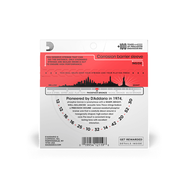 Cordes D\'Addario 12 cordes Phosphore Bronze 12 - 52