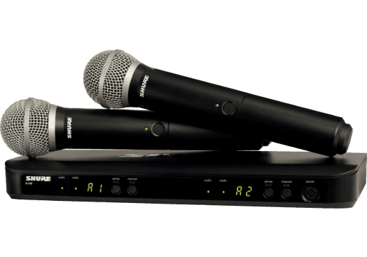 Micro  Shure - SSE BLX288E-PG58-M17 Complet double - Emetteur main PG58 - Bande M17