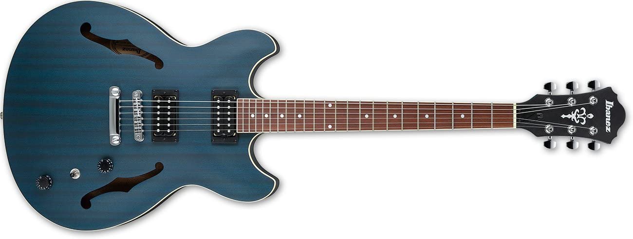 GUITARE ELECTRIQUE IBANEZ AS53TBF Transparent Blue Flat