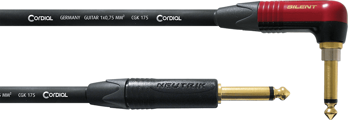 Câble CORDIAL - ECL CSI6RP-SILENT Silent - Jack coudé SILENT/Jack - 6m