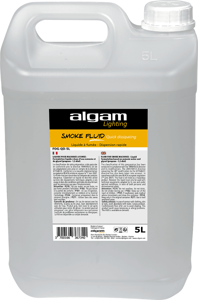 LIQUIDE FUMEE DISPERSION RAPIDE EFFET CO2 FOG-QD-5L - ALGAM LIGHTING