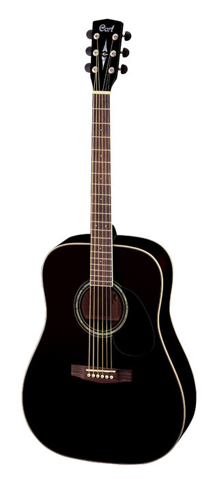 GUITARE FOLK CORT EARTH100 NOIR BRILLANT