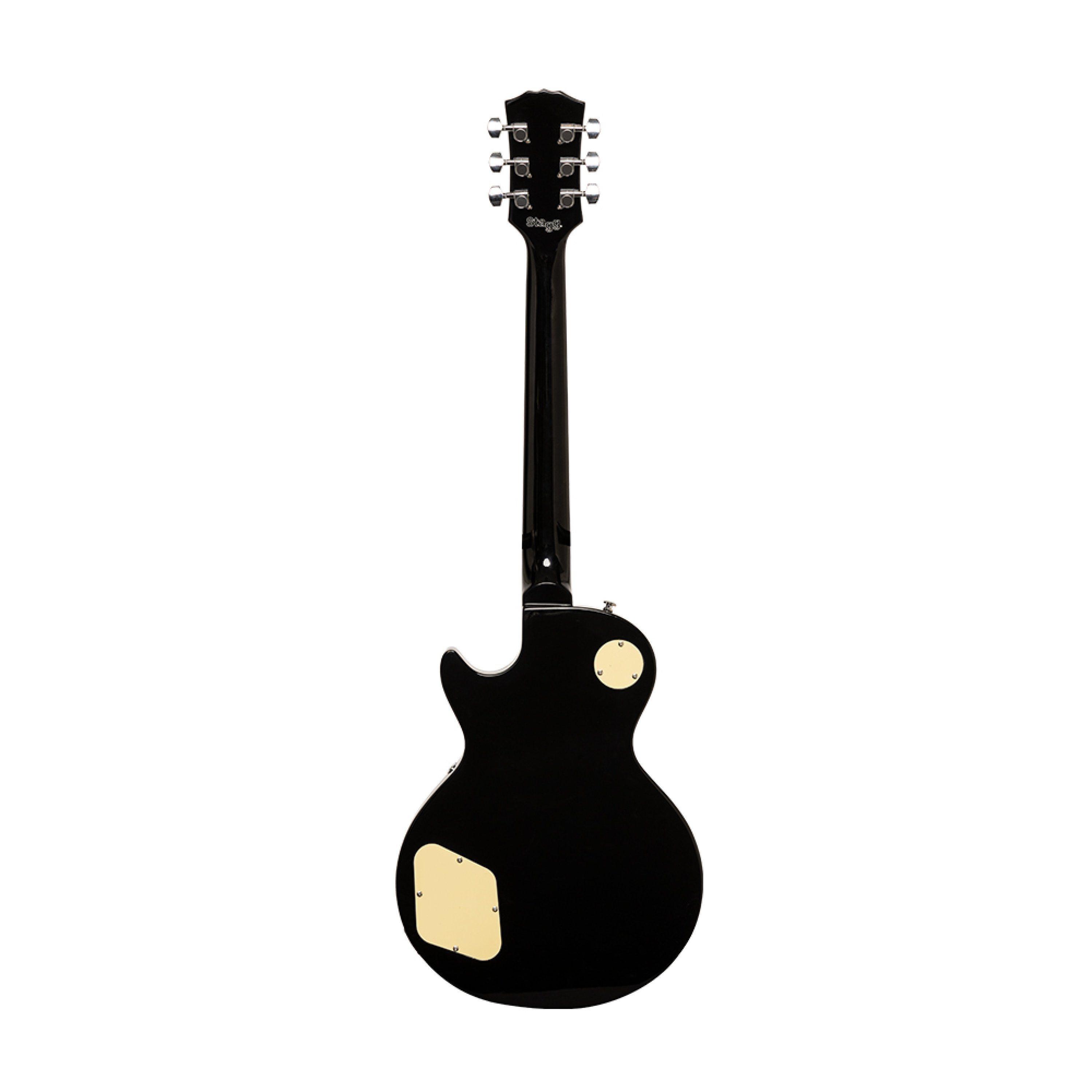 STAGG SEL-STD BLK Guitare électrique série Standard L, avec corps bombé en acajou massif - Noir