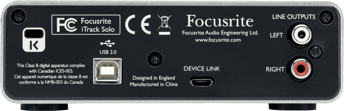 INTERFACE FOCUSRITE ITRACK SOLO IOS