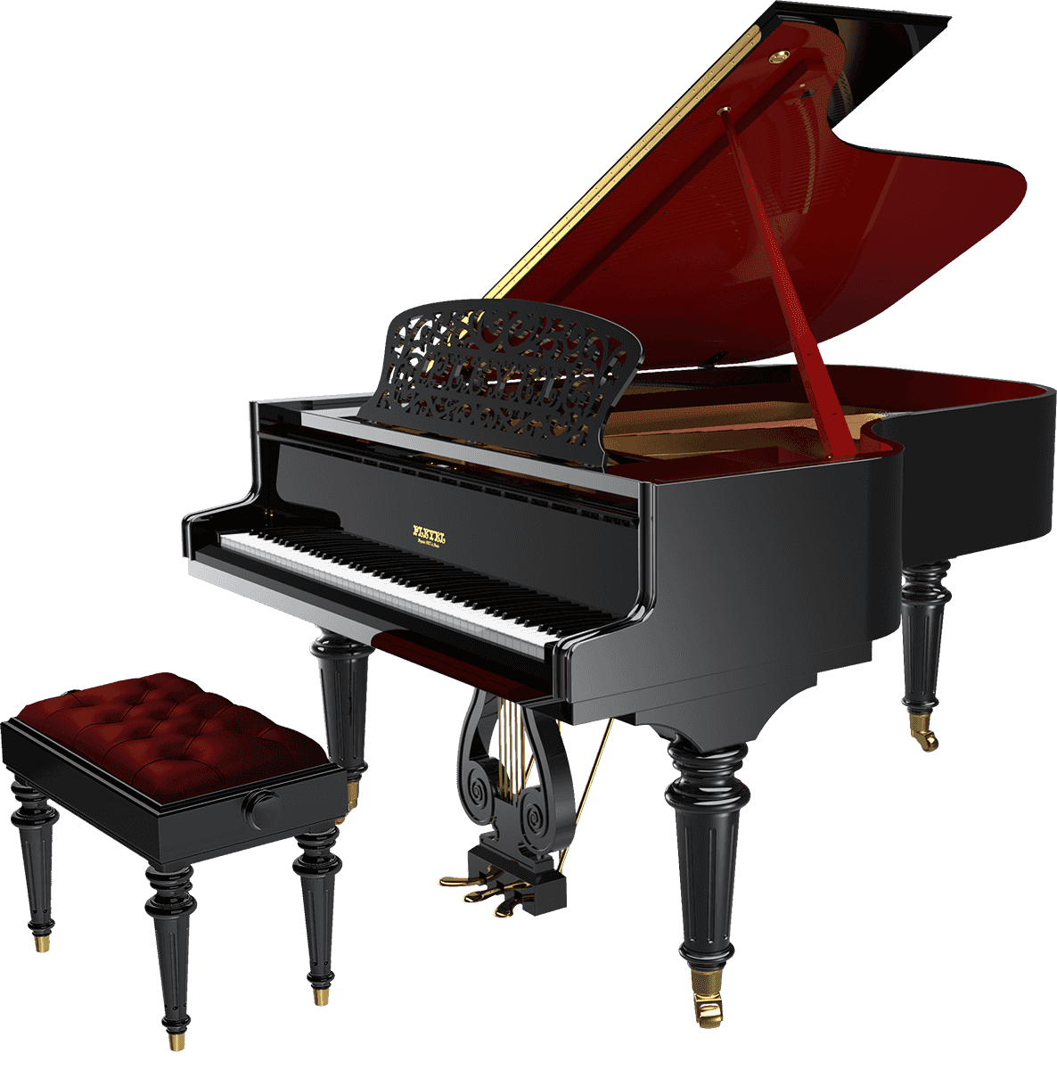 Piano à queue PLEYEL OP190-BLKR