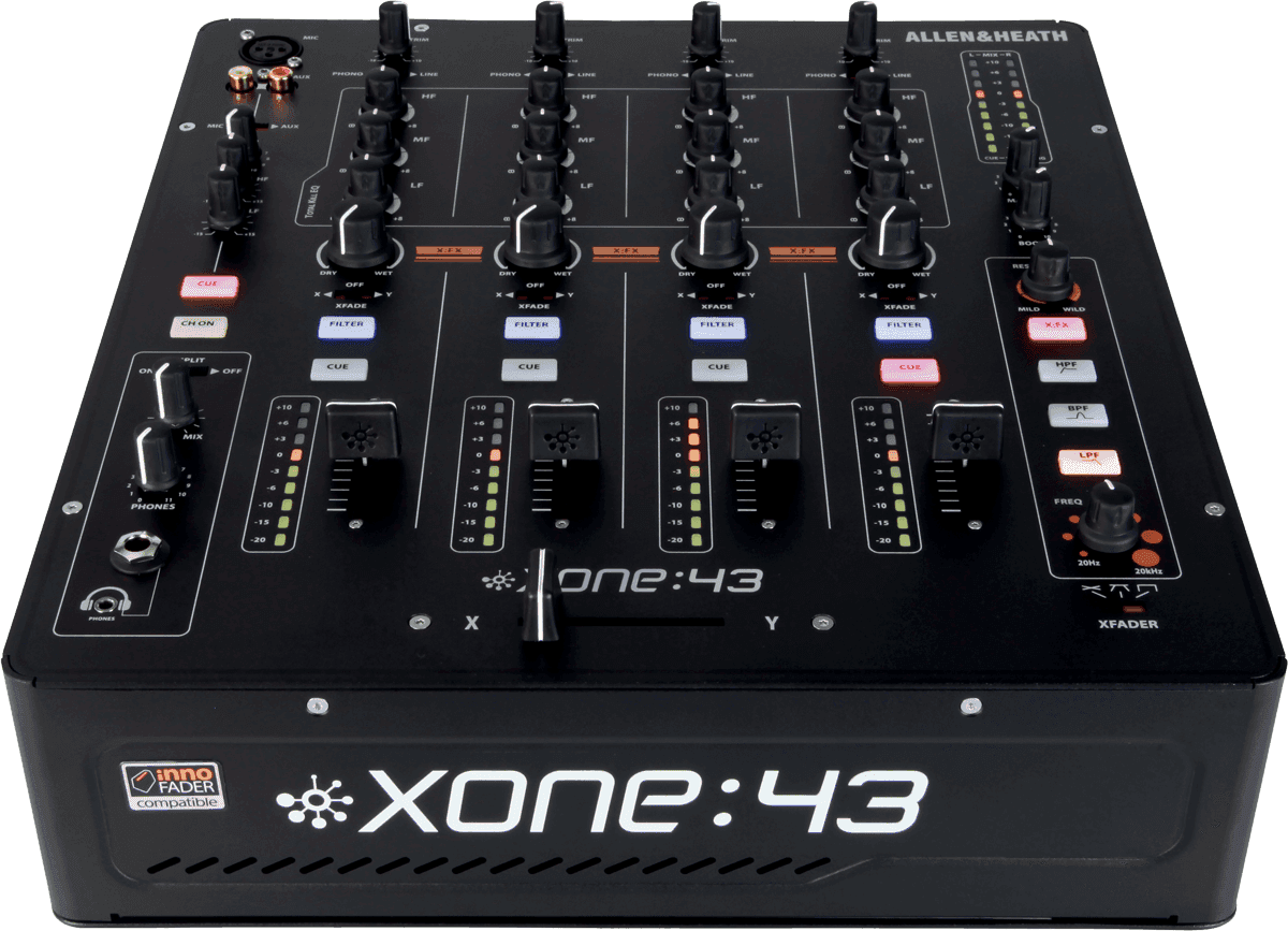 ALLEN & HEATH Table de mixage DJ - XONE-43 Consoles Club - 4 voies stéréo, 2 out stéréo