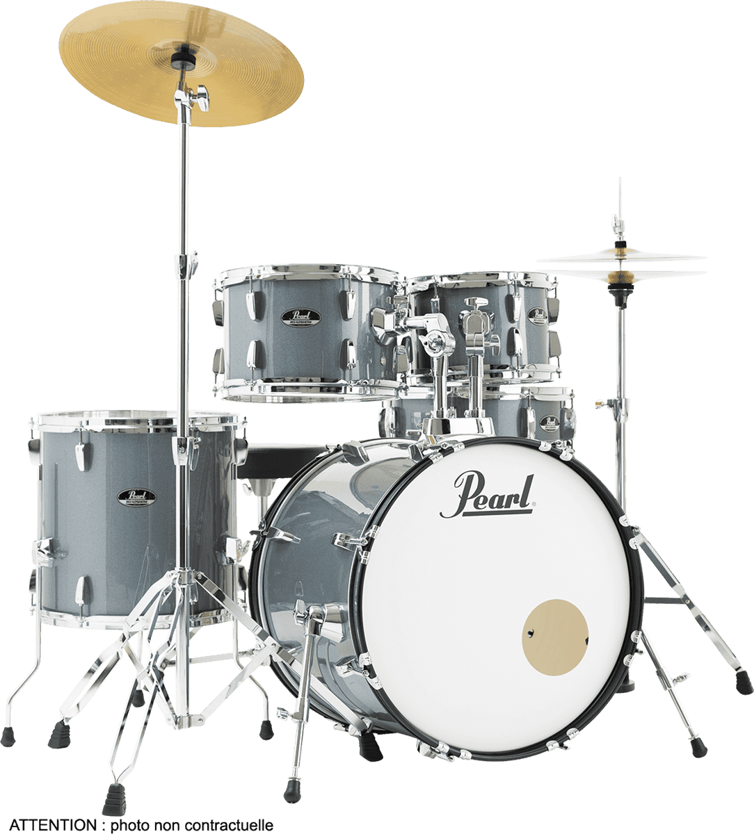 BATTERIE PEARL ROADSHOW 20 CHARCOAL METALLIC 2 CYMBALES