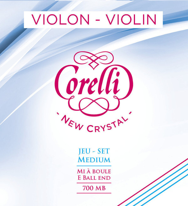 set CORELLI NEW CRYSTAL violin medium stabilon wound (E ball)