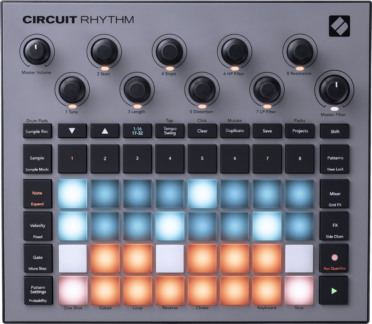 NOVATION - CIRCUIT Rhythm - Boîte à rythme à matrice RGB