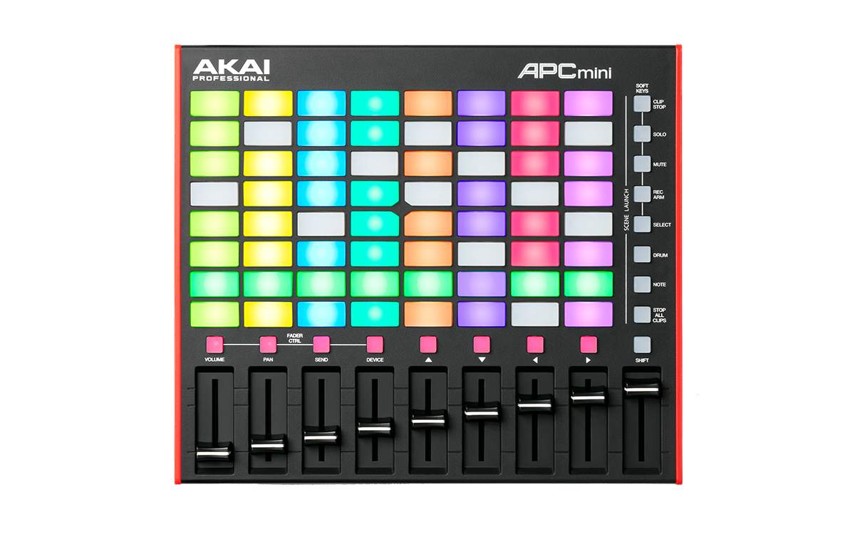 AKAI APC MINIMKII 8x8 pads rétroéclairés RVB LED, 9 faders