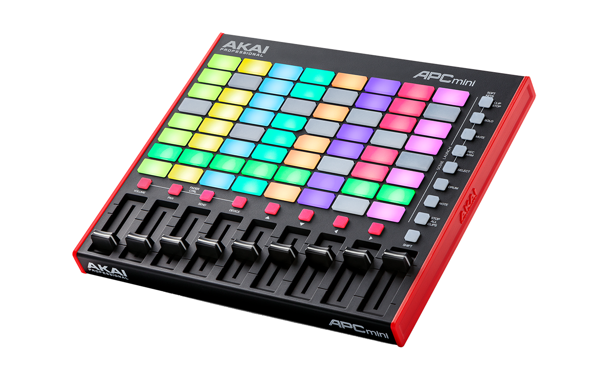 AKAI APC MINIMKII 8x8 pads rétroéclairés RVB LED, 9 faders