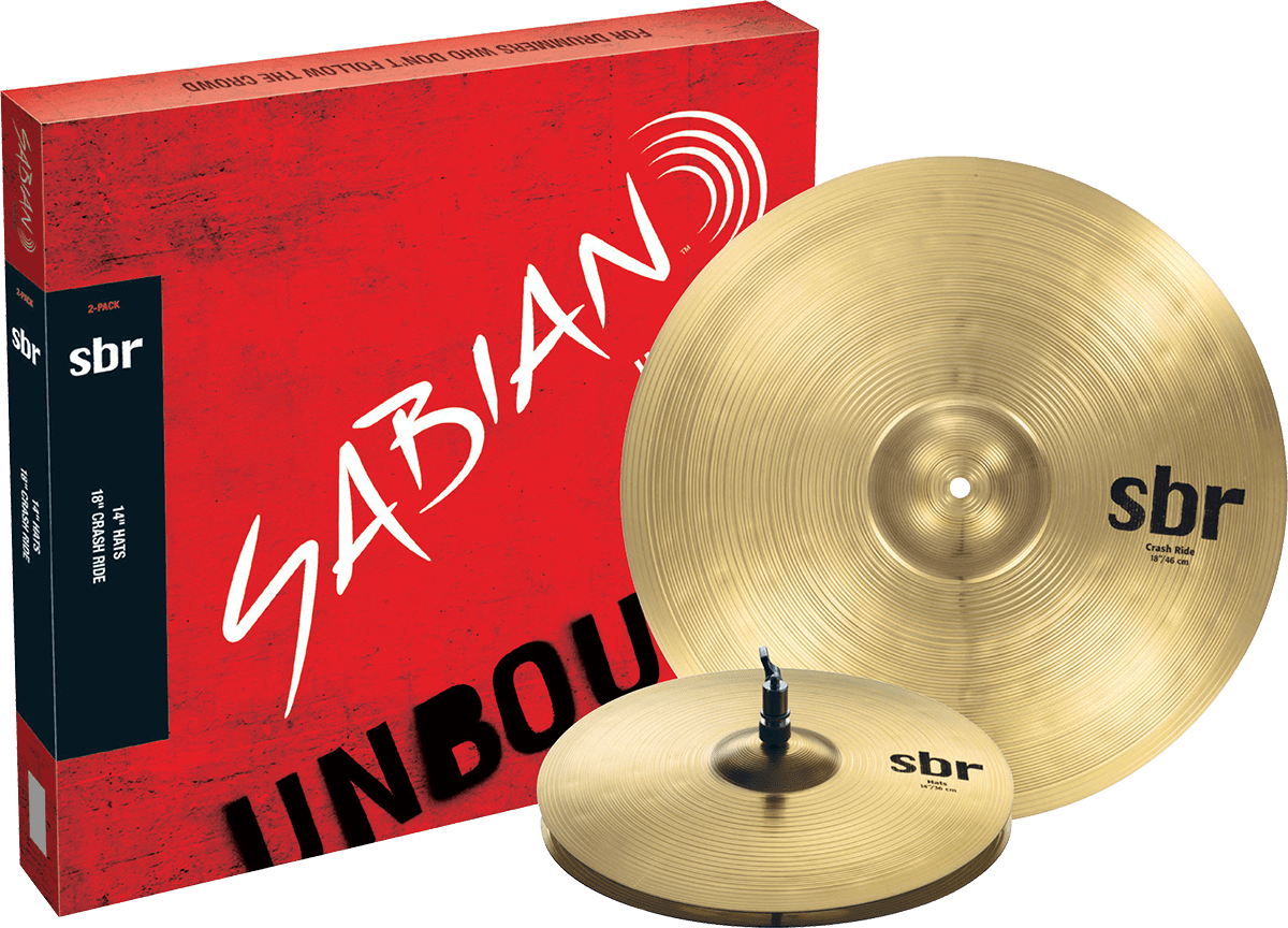 Pack cymbales Sabian SBR - Charley 14 + Crash 18