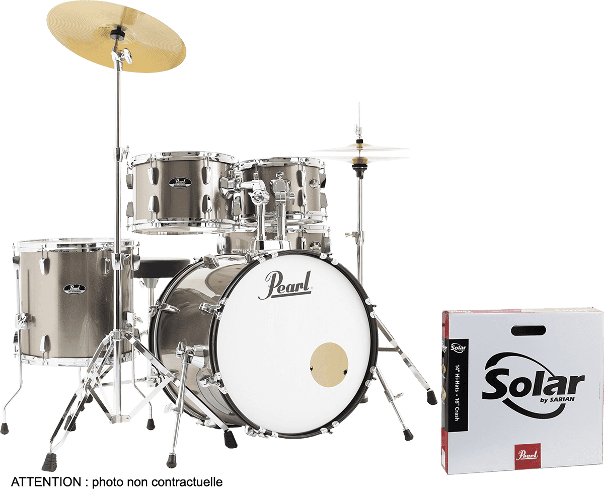 PEARL - RSS505CC-707 Fusion 20 5 fûts - Bronze Metallic + pack Sabian Solar 2 cymbales
