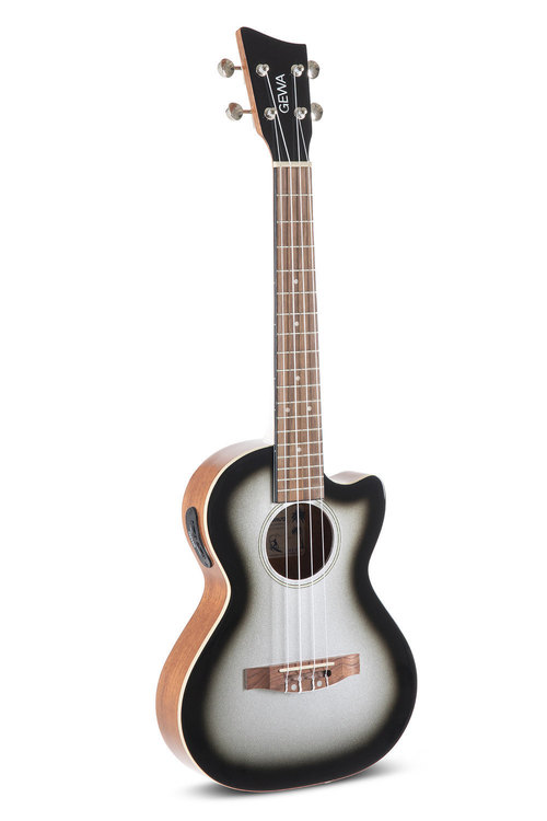 GEWA UKULELE TÉNOR ÉLECTRO-ACOUSTIQUE MANOA ROADIE Silver Shadow