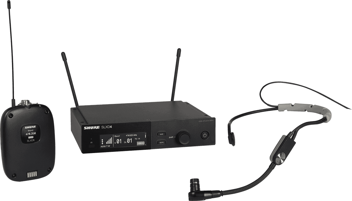 SYSTEME MIC HF SLXD14E Serre Tete SM35 J53 - SHURE