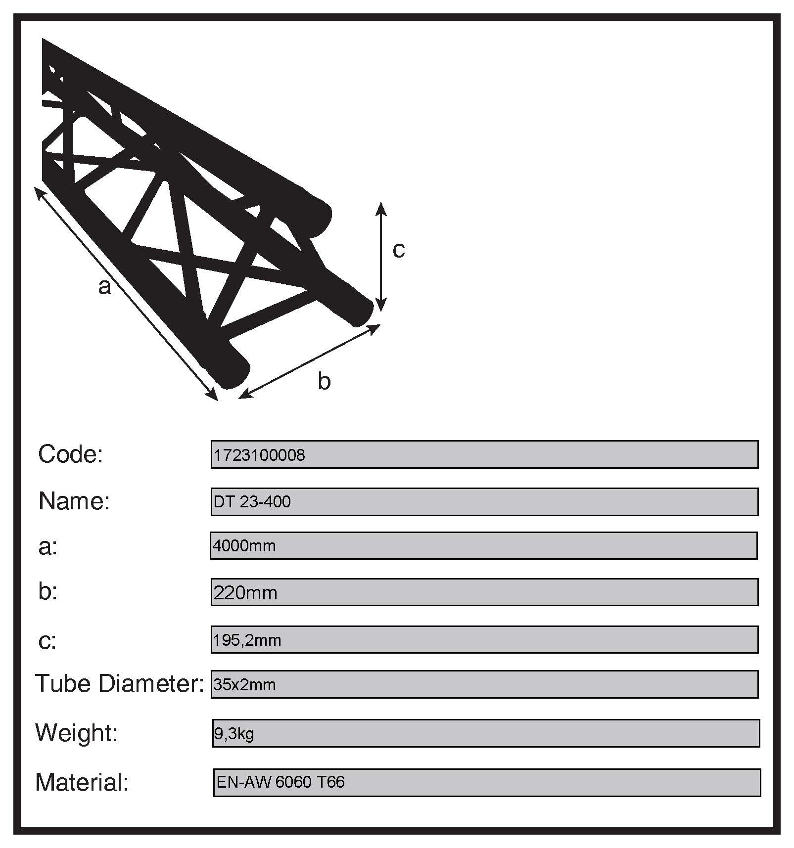 Structure Mobiltruss DT 23-400