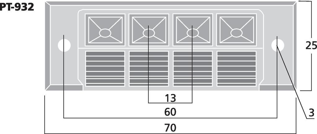 Bornier haut-parleur, 4 pôles