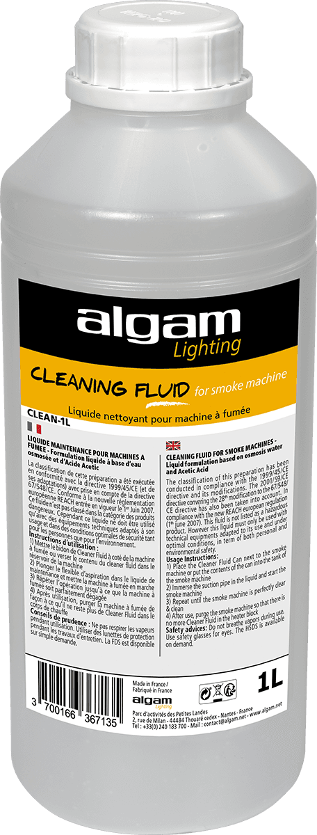 Algam Lighting - CLEAN-250ML Pour machines à fumée - 250ml