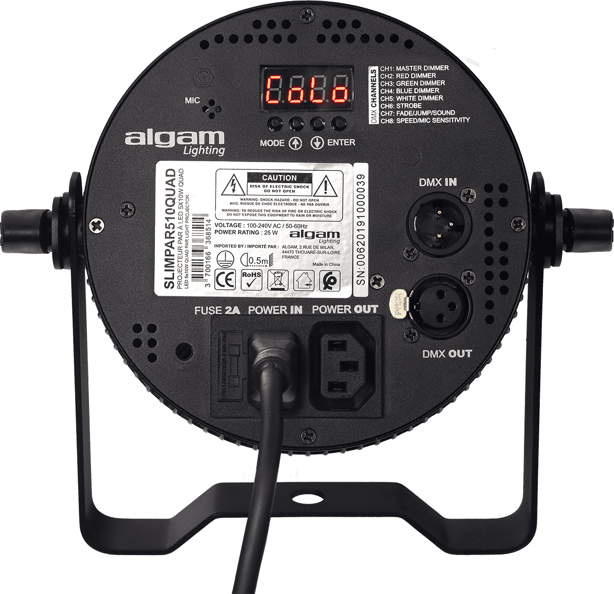 ALGAM LIGHTING - SLIMPAR-510-QUAD QUAD - Par LED 5 x 10W RGBW