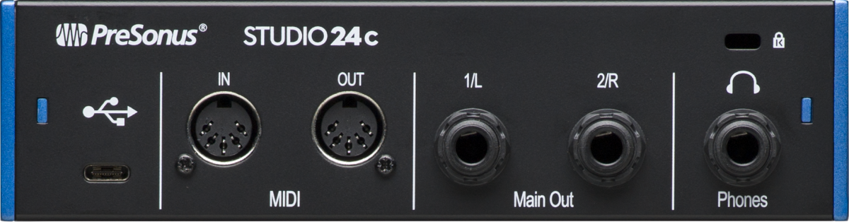 Interface Audio PreSonus® Studio 24c, Black and Blue